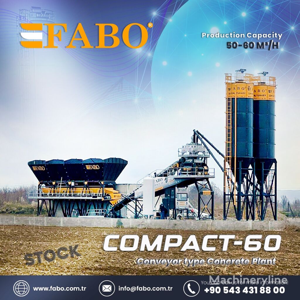 nova betonarna FABO CENTRALE À BÉTON COMPACTE À BANDE 60 M3/H