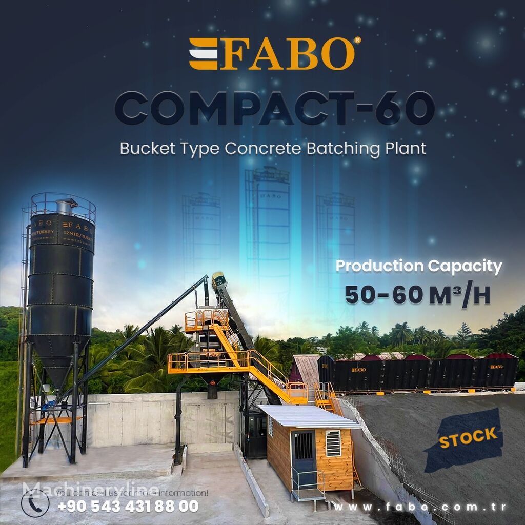nova betonarna FABO SKIP SYSTEM CONCRETE BATCHING PLANT | 60m3/h Capacity | STOCK