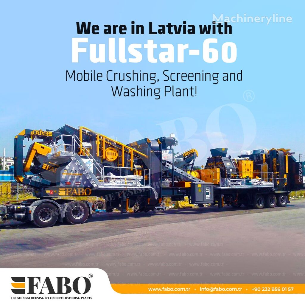 nov vibracijsko sito FABO FULLSTAR-60 Crushing, Washing & Screening Plant| Ready in Stock